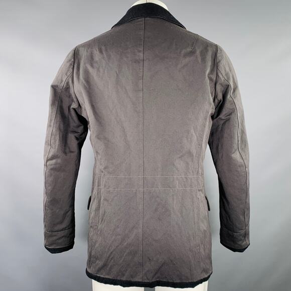 SAGE DE CRET Size M Black Grey Reversible Nylon Blend Jacket - Picture 4 of 7